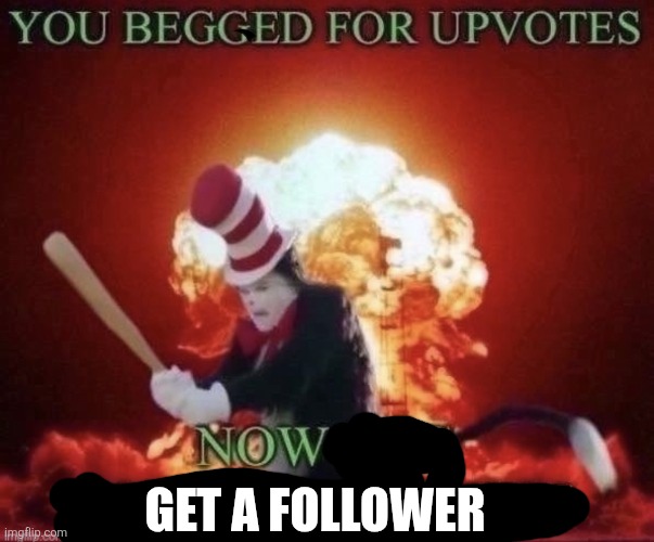 Get a follower | image tagged in beg for forgiveness | made w/ Imgflip meme maker