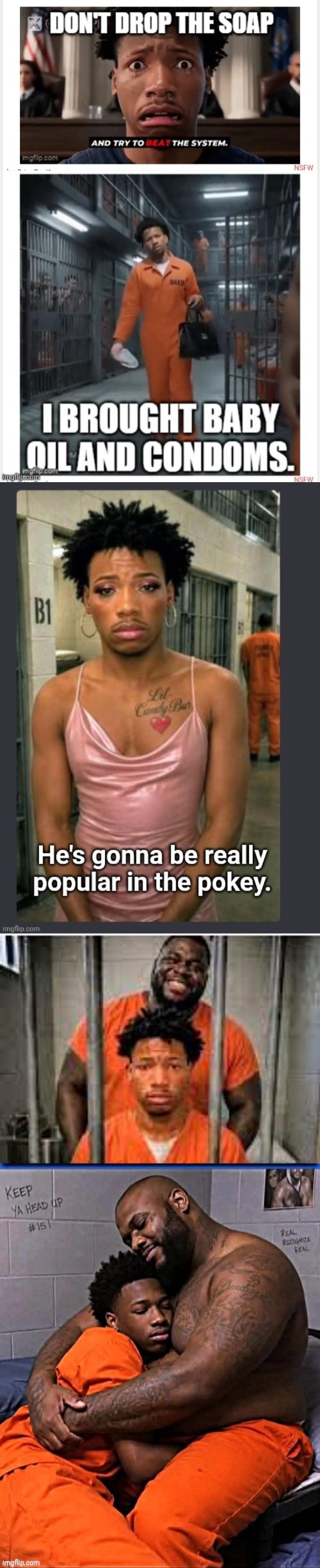 Karmelo Anthony's prison love life | image tagged in karmelo anthony prison romance,prison,sex | made w/ Imgflip meme maker