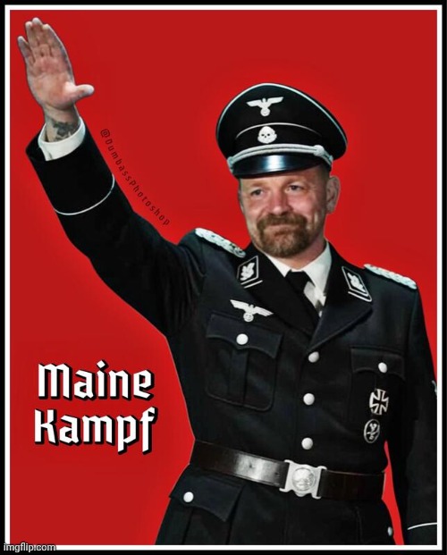 image tagged in graham platner nipple nazi mein kampf | made w/ Imgflip meme maker