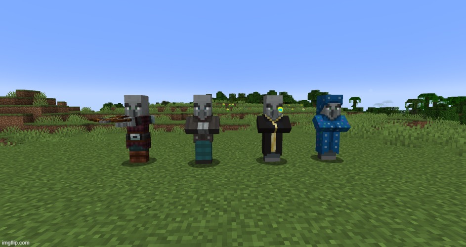 Evokers with monocles look cool | image tagged in illagers | made w/ Imgflip meme maker
