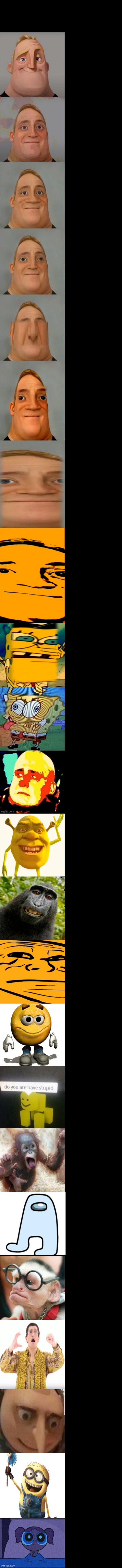 Mr incredible becoming idiot Blank Meme Template