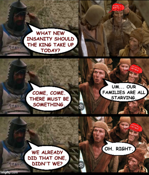 I predict something very expensive, of course. | image tagged in memes,monty python,king trump | made w/ Imgflip meme maker
