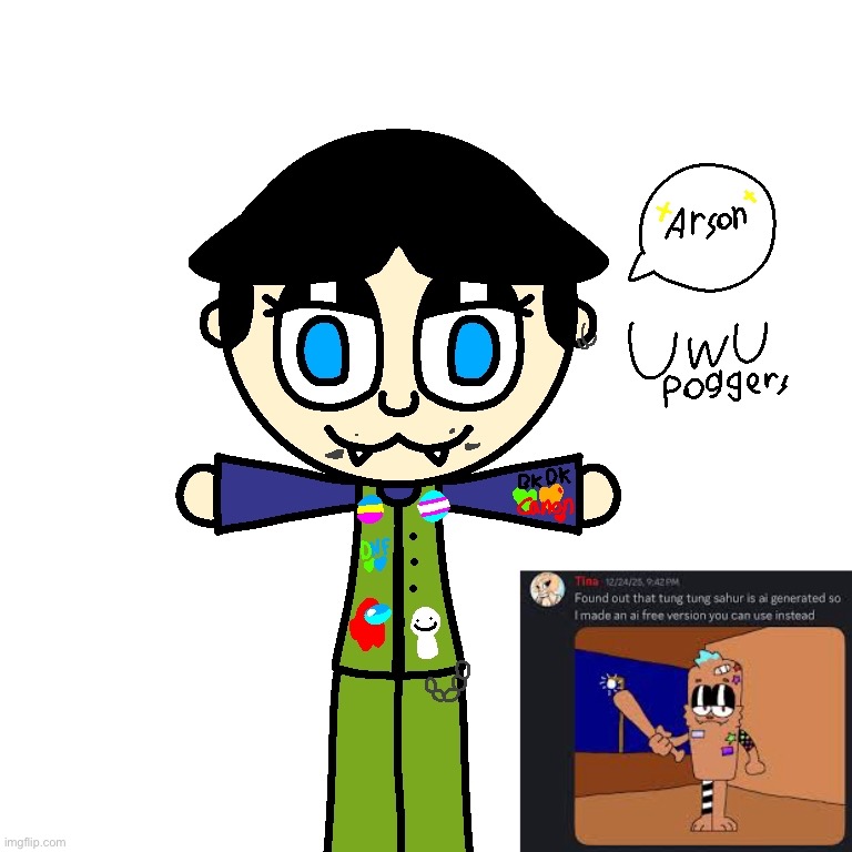 “Found out that Jack Horner is AI so I made an AI free version instead” | image tagged in uhh,art,poggers | made w/ Imgflip meme maker