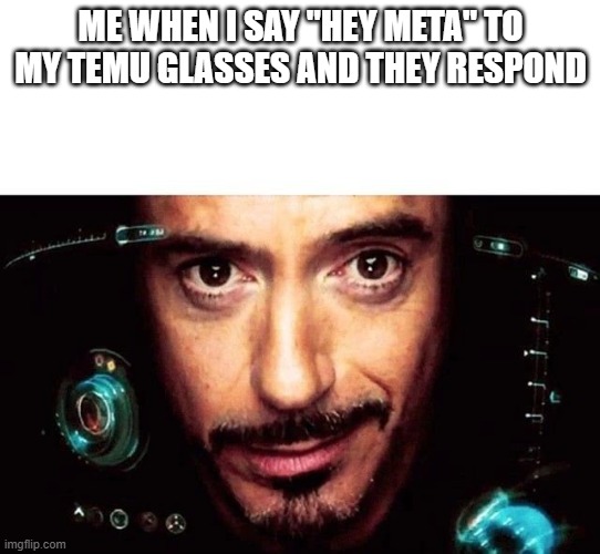 Jarvis Template | Me when I say "hey meta" to my Temu glasses and they respond | image tagged in jarvis template | made w/ Imgflip meme maker