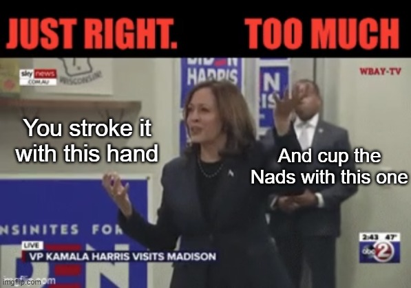 And cup the Nads with this one You stroke it with this hand | made w/ Imgflip meme maker