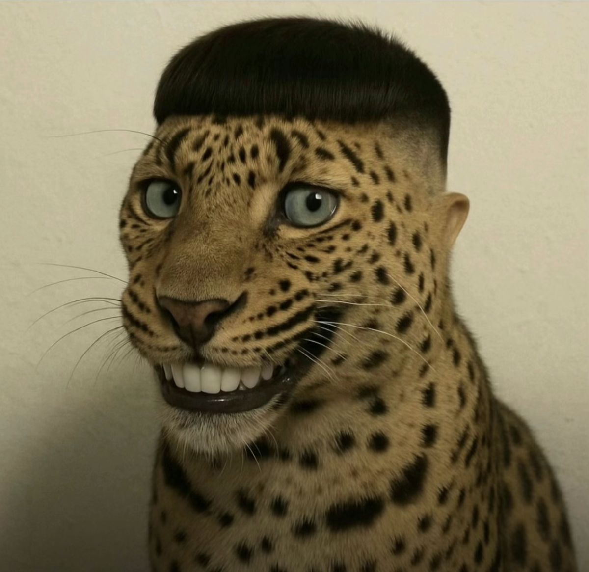 Smiling Leapord Blank Meme Template