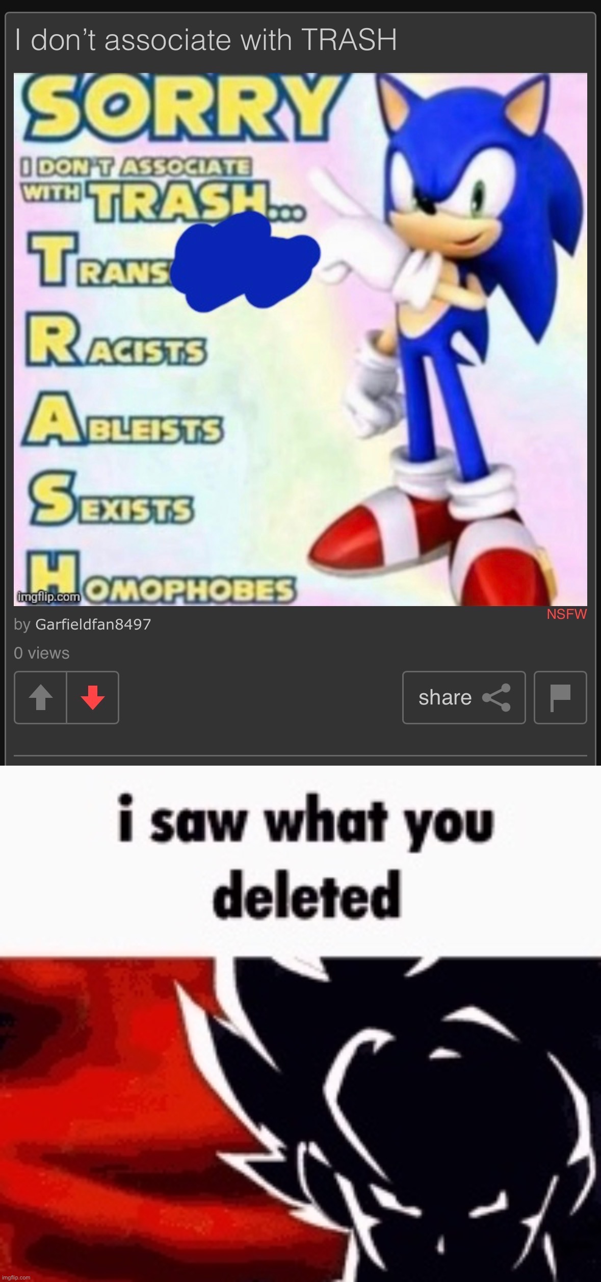 image tagged in i saw what you deleted,msmg | made w/ Imgflip meme maker