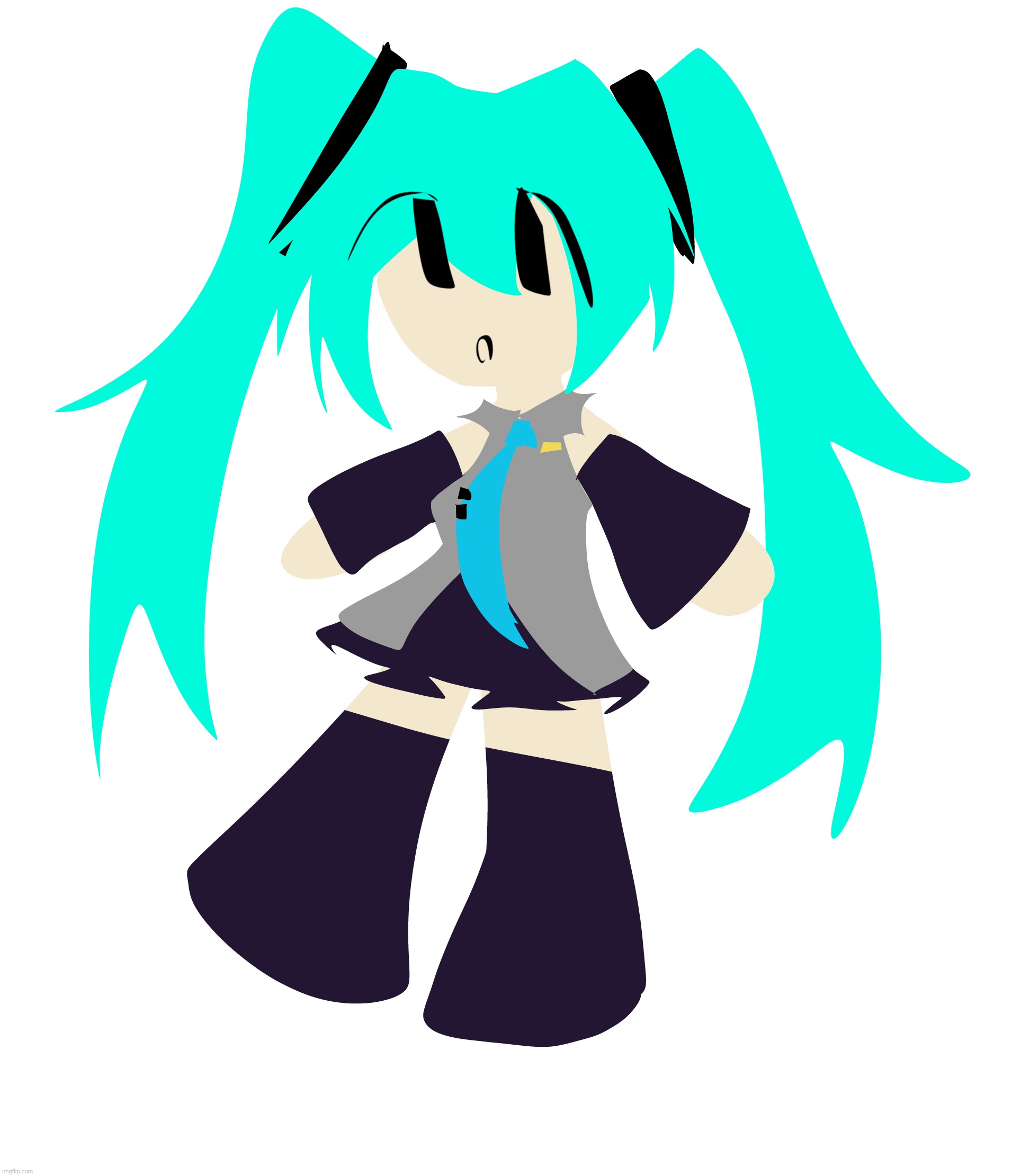 quick miku chibi, im pretty tired and burnt out and have been for a bit so i may slow down my posts/drawings for a bit | made w/ Imgflip meme maker