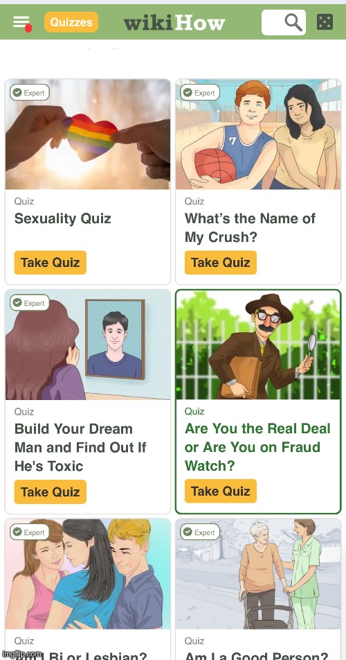 Wikihow used to teach you things, now it tells you if your boyfriend is toxic I mean how is any of this informational | made w/ Imgflip meme maker