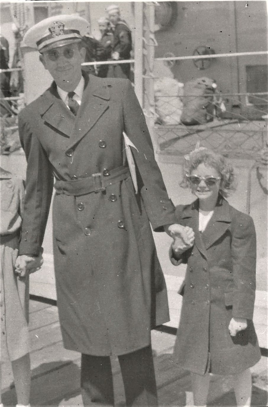 Naval officer and daughter Blank Meme Template