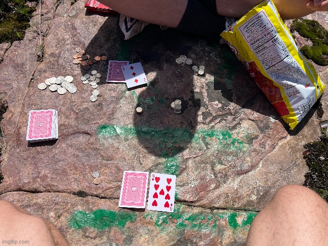 Went gambling in some abandoned ruins with my friend (I lost almost every time) | made w/ Imgflip meme maker
