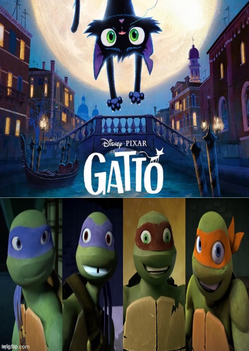 2012 Turtles Excited For Gatto | image tagged in who's excited for gatto,tmnt,teenage mutant ninja turtles,pixar,deviantart,memes | made w/ Imgflip meme maker