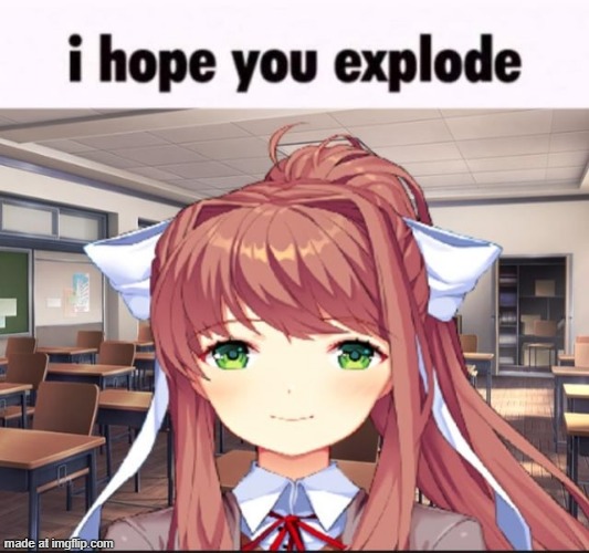 Peak reaction image | image tagged in monika | made w/ Imgflip meme maker
