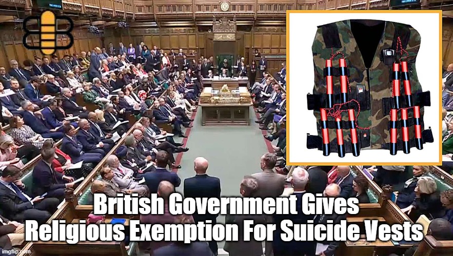 British Government Gives Religious Exemption For Suicide Vests | made w/ Imgflip meme maker