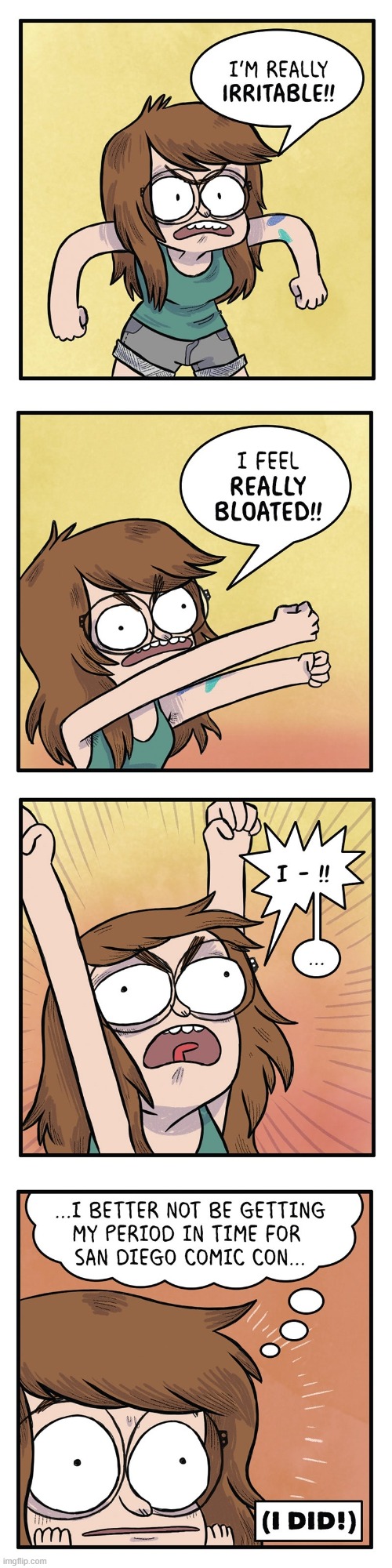 image tagged in irritated,bloated,san diego,comic con,san diego comic con,period | made w/ Imgflip meme maker