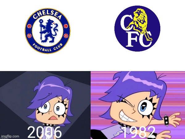 Chelsea FC History pls | 1982; 2006 | image tagged in yumi yoshimura,chelsea,football | made w/ Imgflip meme maker
