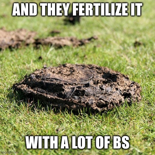 And they fertilize it With a lot of BS | image tagged in fertility | made w/ Imgflip meme maker