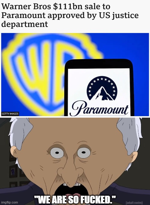 So much for James Gun's vision... | "WE ARE SO FUCKED." | image tagged in smiling friends,news,memes | made w/ Imgflip meme maker