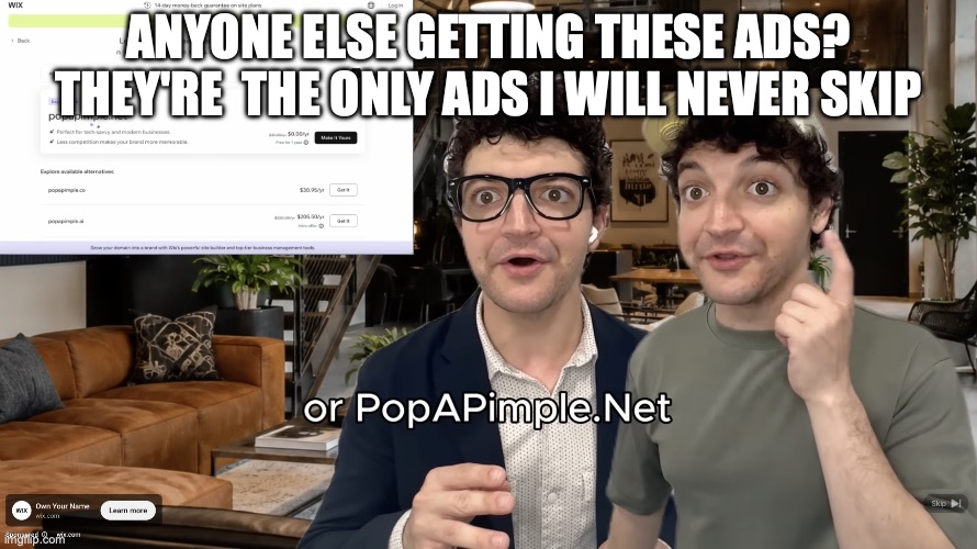 Image title | anyone else getting these ads? they're  the only ads I will never skip | image tagged in screenshot 2026-06-13 at 7 24 42 am png | made w/ Imgflip meme maker
