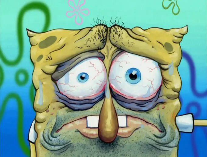 Exhausted Spongebob Blank Meme Template