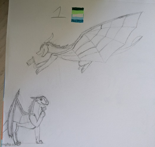 Pride doodles 2.1 this took so long T0T     Dragons: Mulberry (top) x Umber (bottom) | made w/ Imgflip meme maker