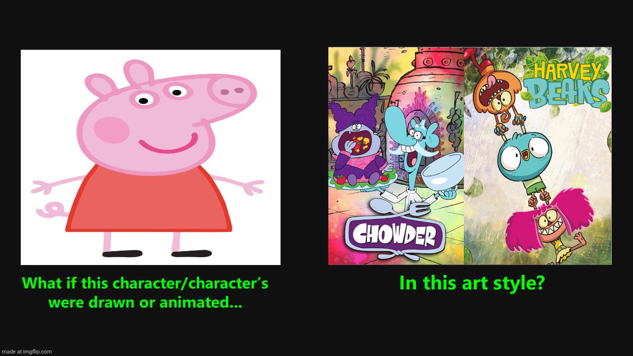 What if Peppa pig Drawn in C.H. Greenblatt Style | image tagged in what if a character drawn in c h greenblatt style,peppa pig,deviantart | made w/ Imgflip meme maker