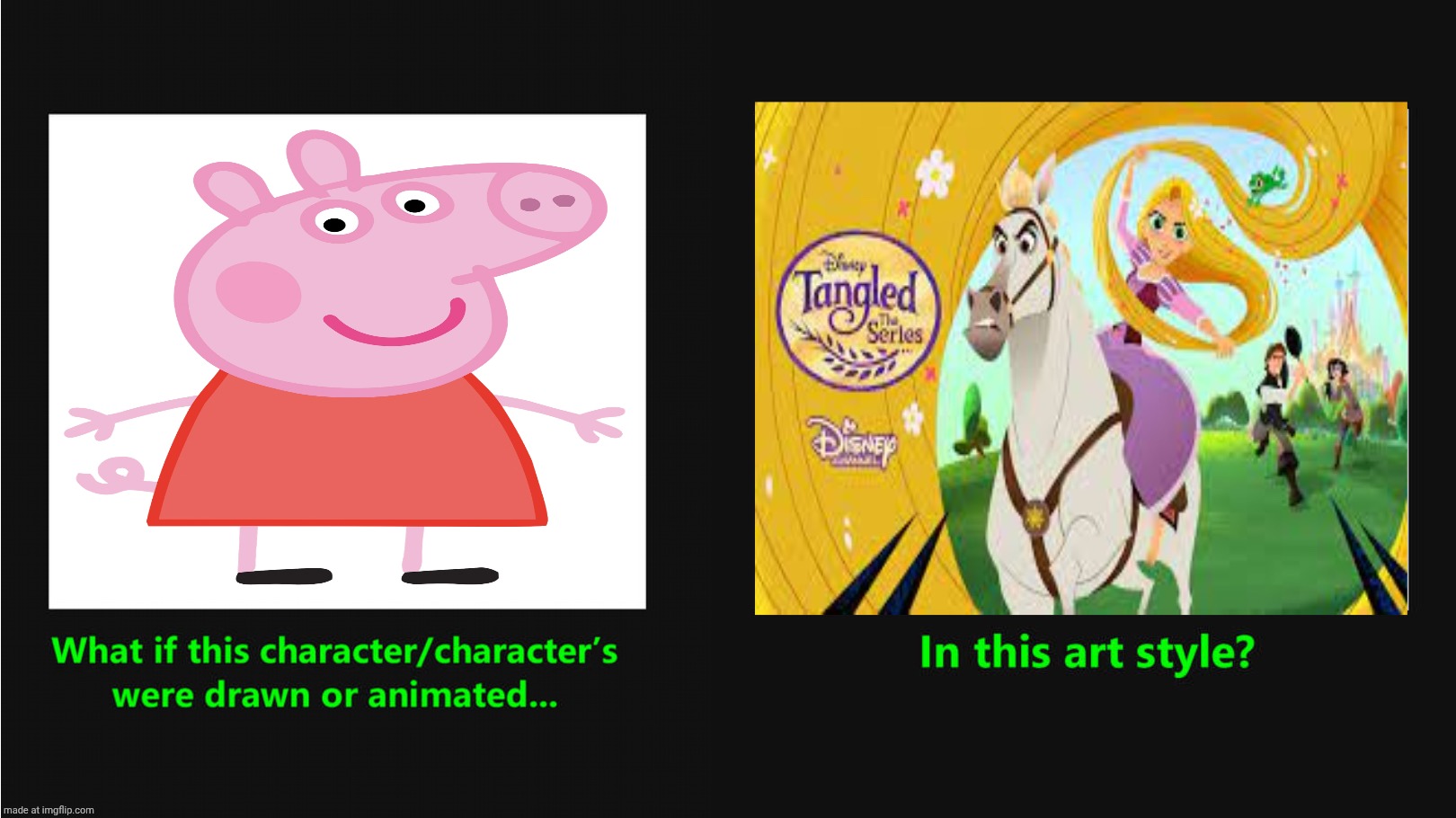 What if Peppa pig Drawn in Tangled The Series Style | image tagged in what if character drawn in tangled the series style,peppa pig,deviantart,tangled the series | made w/ Imgflip meme maker