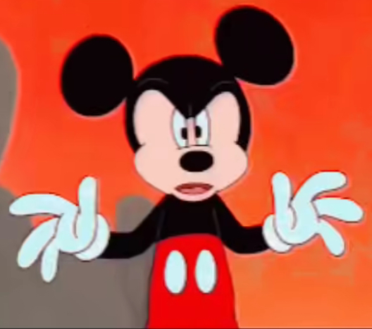 Mad or confused Mickey Blank Meme Template