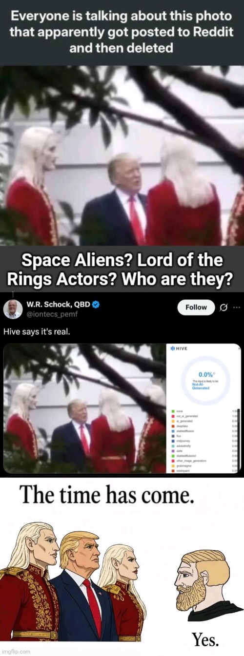 Strange Elven visitors at White House | image tagged in au9pi5 jpg,lotr,elves | made w/ Imgflip meme maker