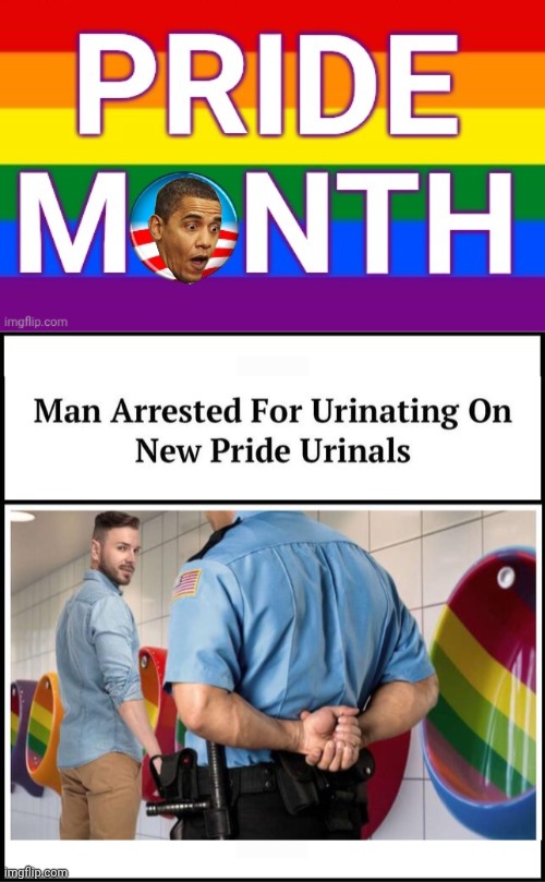 Obama Pissed | image tagged in pride month obama header,img 22 jpeg,urinal guy | made w/ Imgflip meme maker