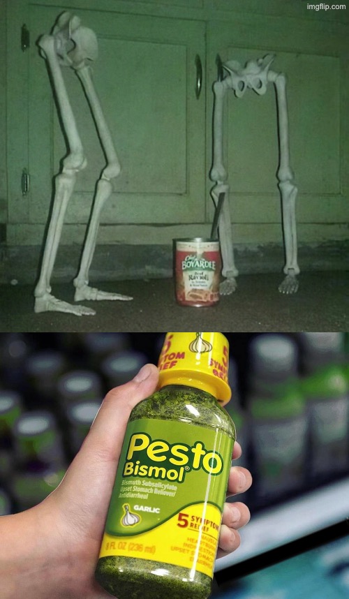 Cursed Ravioli And Cursed Pepto Bismol | image tagged in cursed images,skeletons,pasta,excuse me wtf,what a terrible day to have eyes,pepto bismol | made w/ Imgflip meme maker