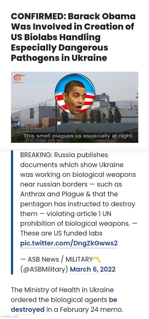Dingle Barry stinking up Ukraine with bio weapons lans | image tagged in screenshot_20260614_001333_chrome jpg,obama,stinks | made w/ Imgflip meme maker