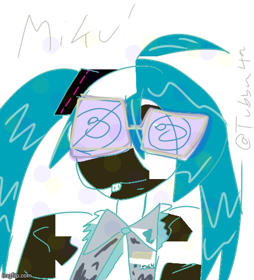 i am fighting the demons of artblock ahh | image tagged in hatsune miku,miku,vocoloid | made w/ Imgflip meme maker