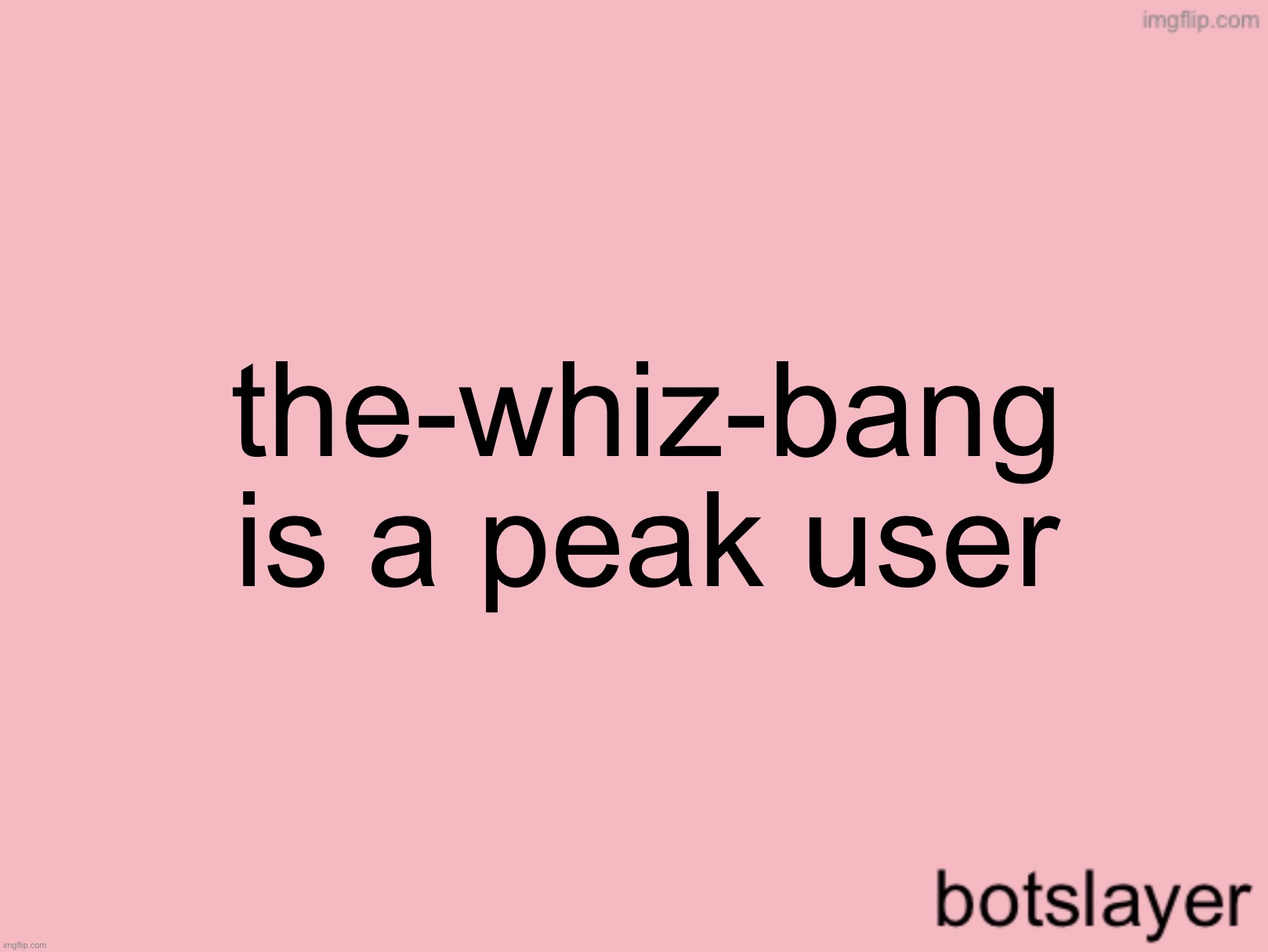 botslayer announcement temp v3 | the-whiz-bang is a peak user | image tagged in botslayer announcement temp v3 | made w/ Imgflip meme maker