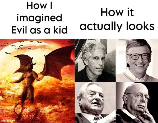 True faces of evil | image tagged in evil,men,control,world,satanic,elite | made w/ Imgflip meme maker