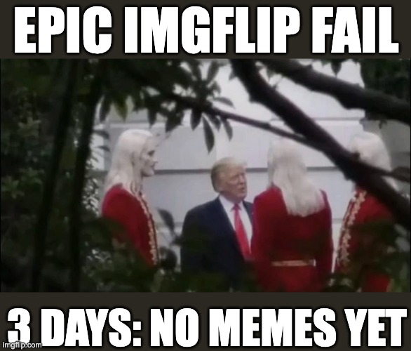 Trump with Nordics | Epic IMGFLIP Fail; 3 days: No memes yet | image tagged in trump with nordics | made w/ Imgflip meme maker