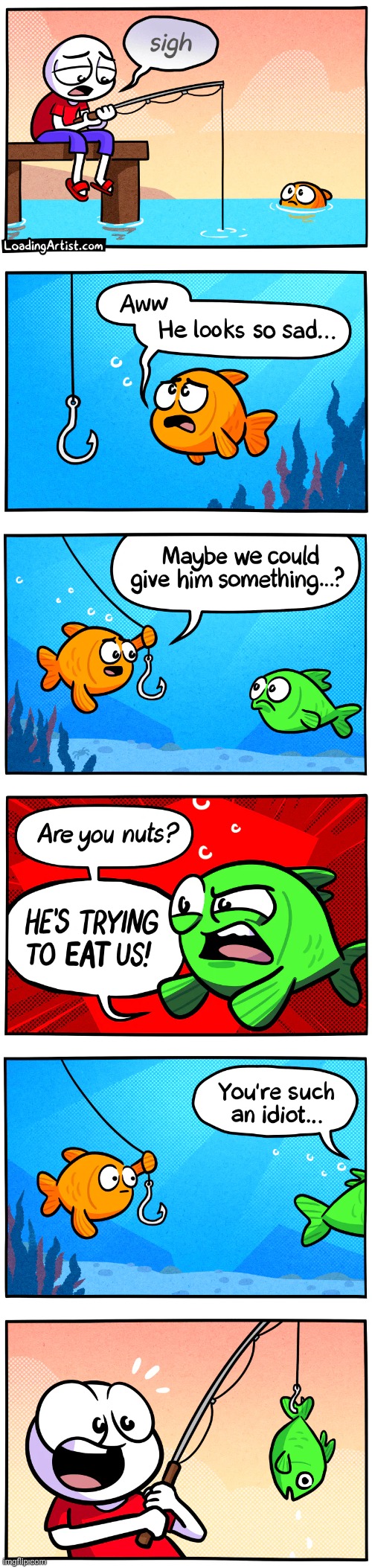 Fishing | image tagged in fishing,fish,loading artist,comics,comics/cartoons,fishing hook | made w/ Imgflip meme maker