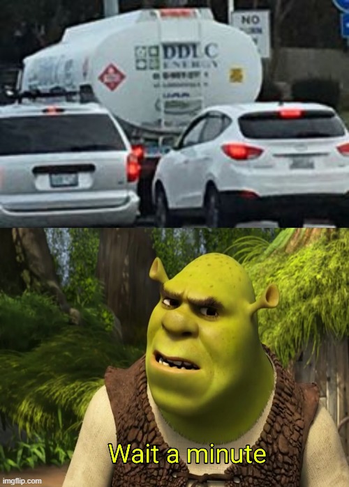 Title | image tagged in memes,funny,doki doki literature club,shrek,wait a minute | made w/ Imgflip meme maker