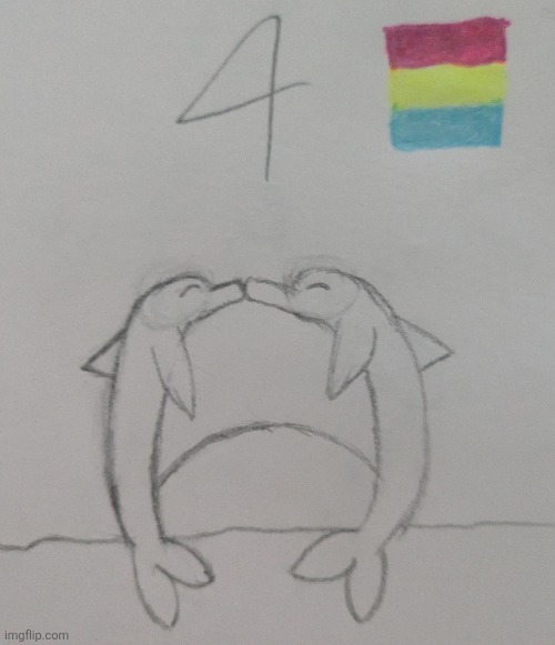 Pride doodles 2.4: Fun fact, bottlenose dolphins can be pansexual | made w/ Imgflip meme maker