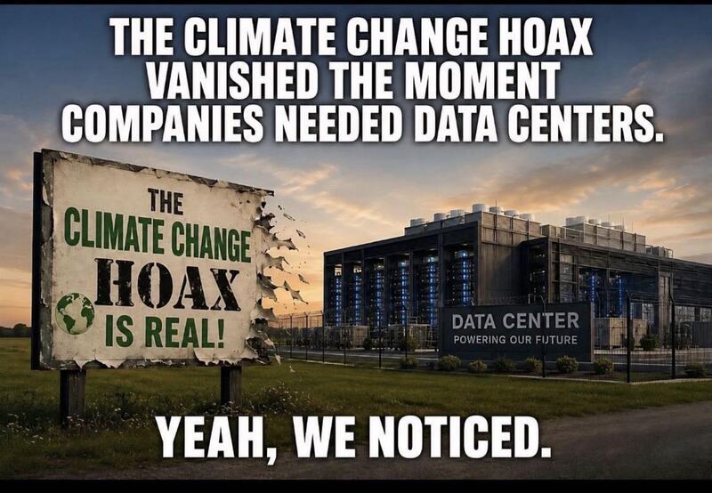 Data Center Climate Change Hoax Blank Meme Template