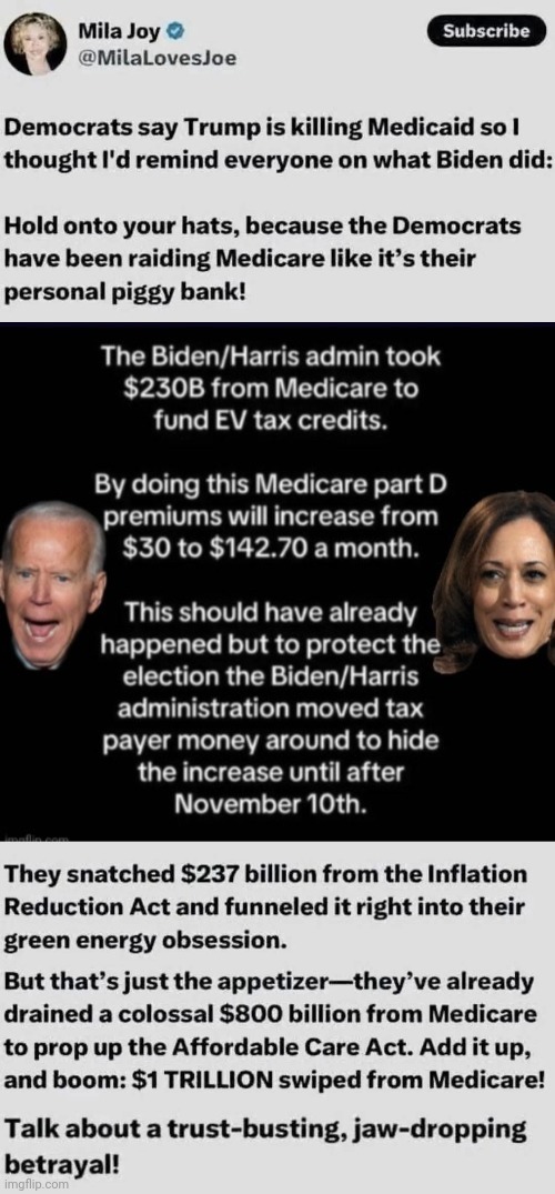 Biden screwed Medicare Blank Meme Template
