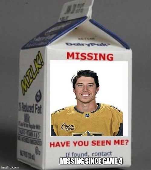 Milk carton | Missing since game 4 | image tagged in milk carton | made w/ Imgflip meme maker