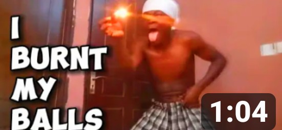 I burnt my balls Blank Meme Template