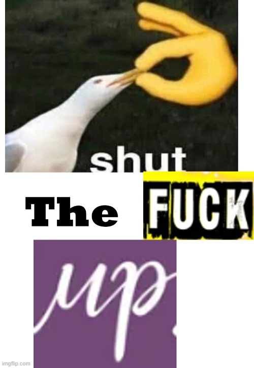 Shut the ____ up | image tagged in shut the ____ up | made w/ Imgflip meme maker