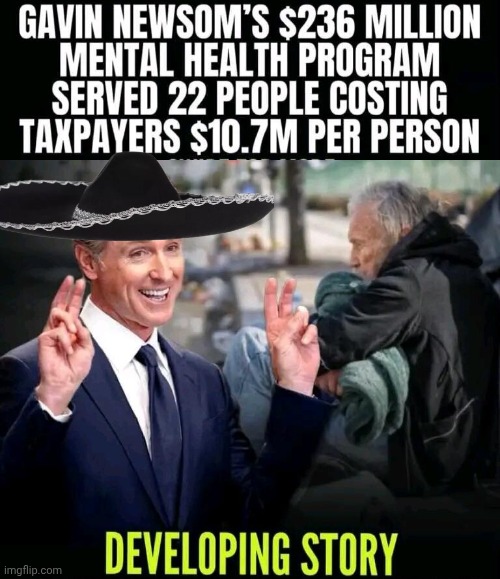 Greasy Gavin wastes more tax money | image tagged in img 29 jpeg,grease,gavin,government corruption | made w/ Imgflip meme maker