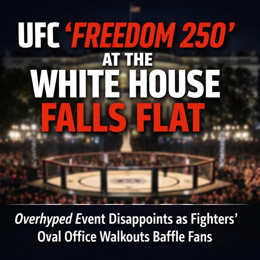 The UFC "Freedom 250" event on the White House South Lawn Blank Meme Template