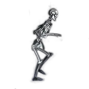 Skeleton from Scooby Doo Creepy Run Blank Meme Template
