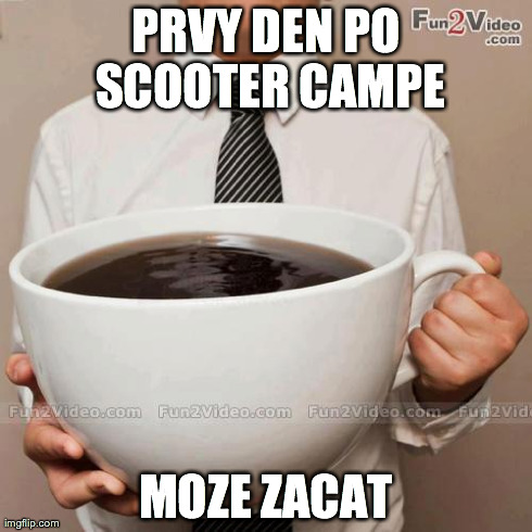 MORNING COFFEE | PRVY DEN PO SCOOTER CAMPE MOZE ZACAT | image tagged in morning coffee | made w/ Imgflip meme maker