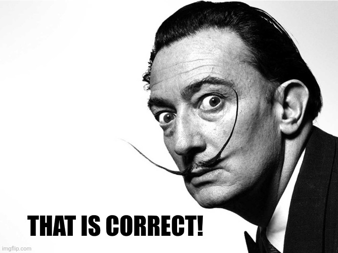 Dali Quote | That is correct! | image tagged in dali quote | made w/ Imgflip meme maker