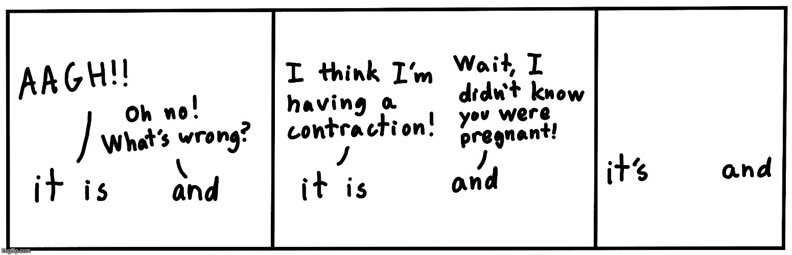 I also made this! | image tagged in comics,words,contraction | made w/ Imgflip meme maker